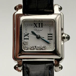 Chopard Happy Sport Diamond Square Watch – Stainless Steel – Swiss Made